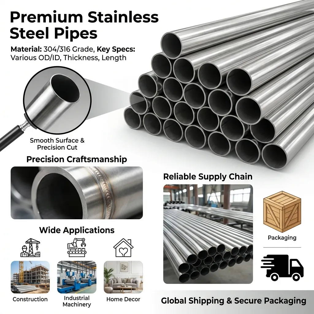10 inch diameter stainless steel pipe supplier