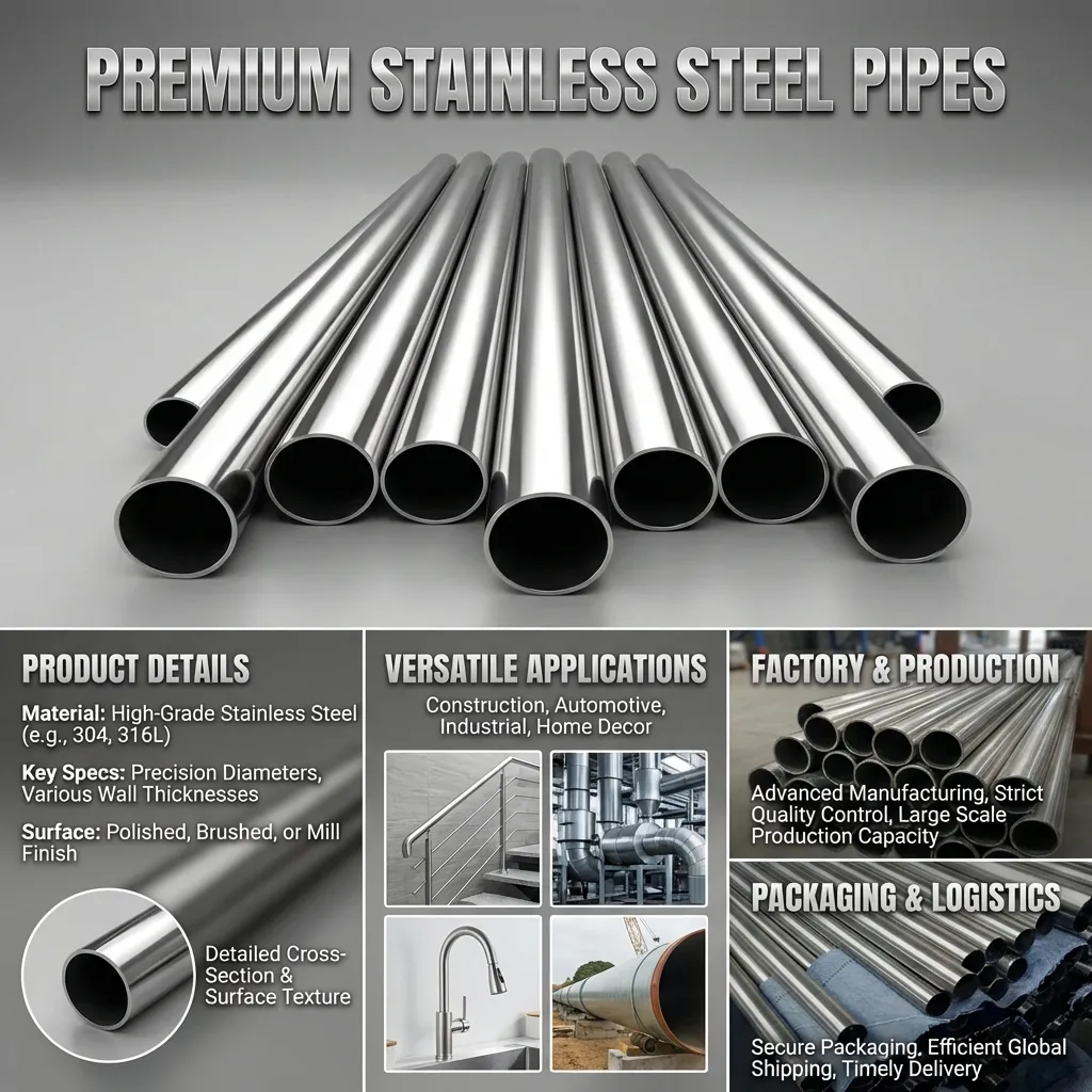 stainless steel pipe dimensions supplier