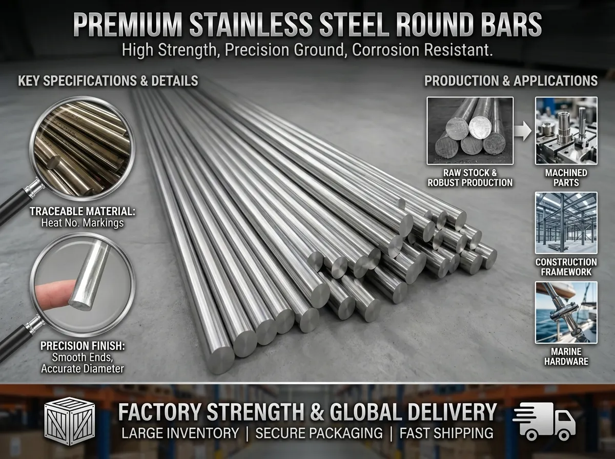 304 stainless steel rod specifications supplier
