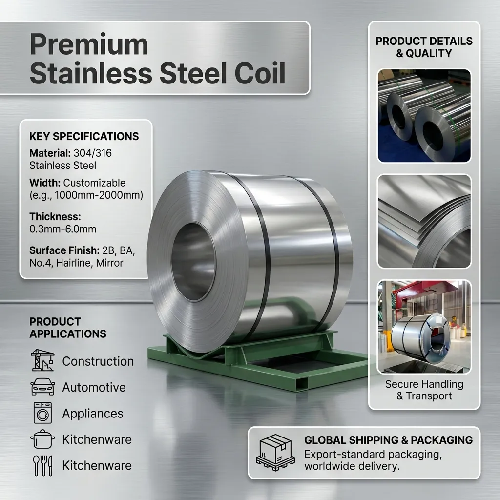 stainless steel coil size supplier