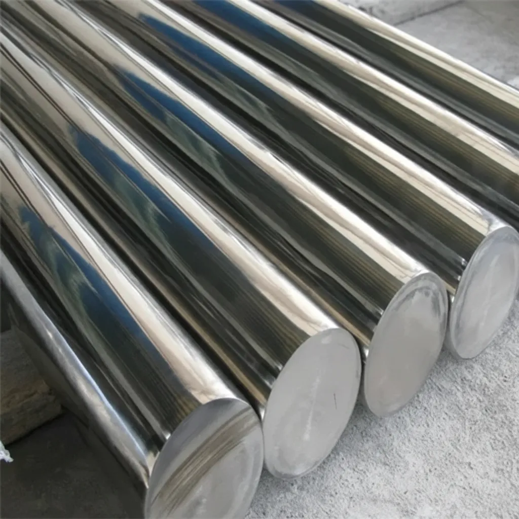 polished stainless steel bar