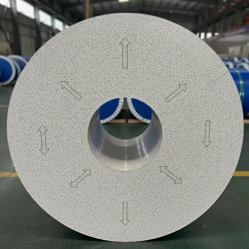Prepainted steel coil in stock image thumbnail