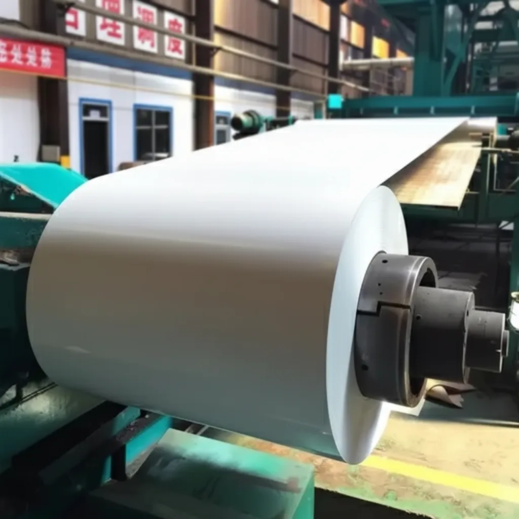 Prepainted steel coil in stock image thumbnail