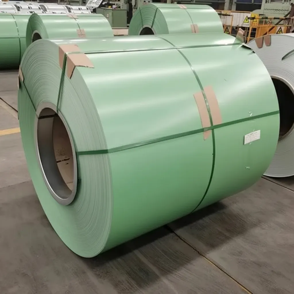 Prepainted steel coil in stock image thumbnail