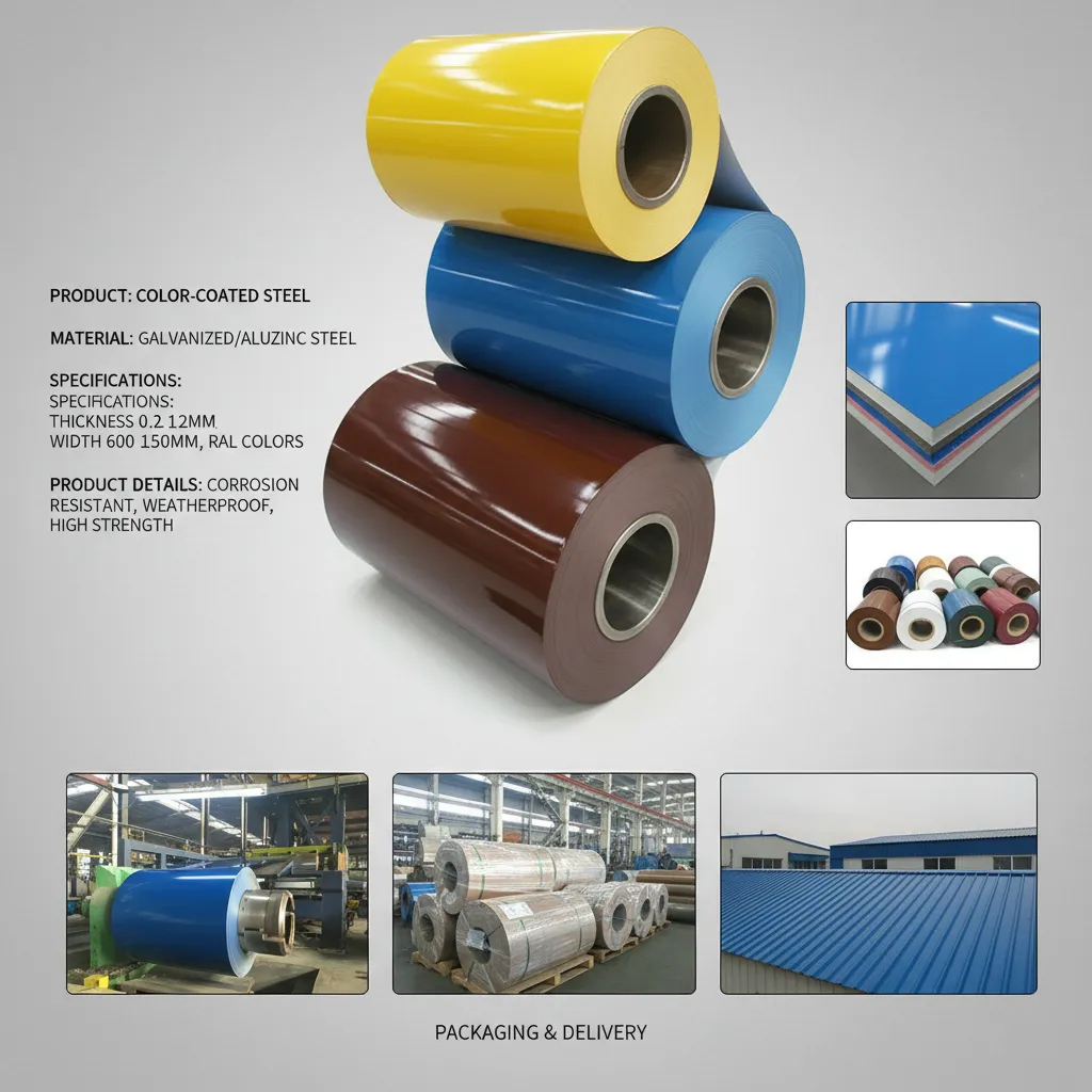 Color coated steel roof panel pricelist supplier