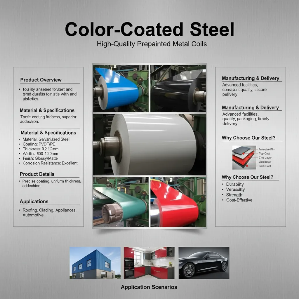 Color coated galvanized steel coil supplier