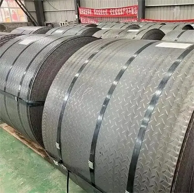 Patterned steel coil