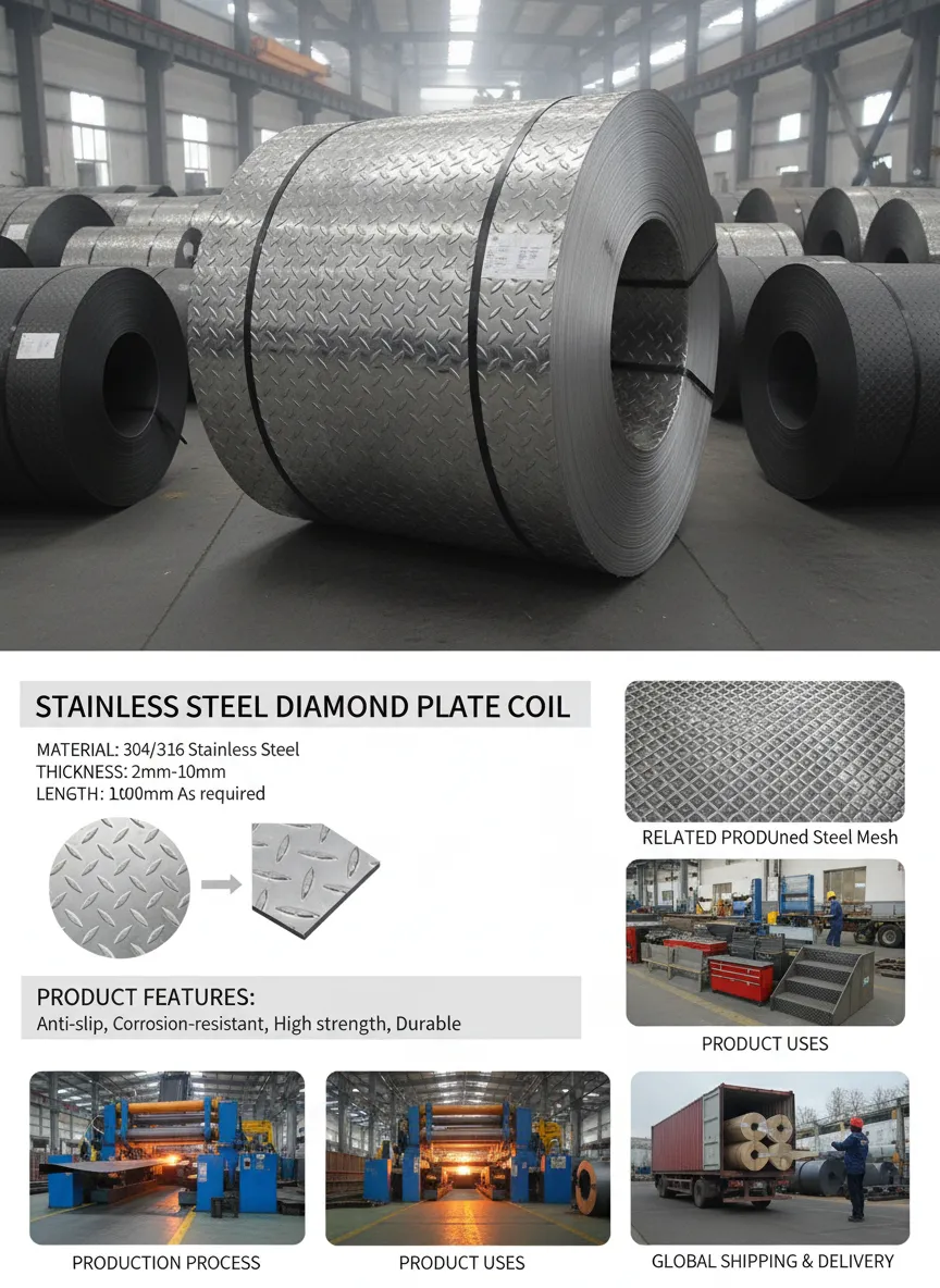 High quality checkered steel coil supplier