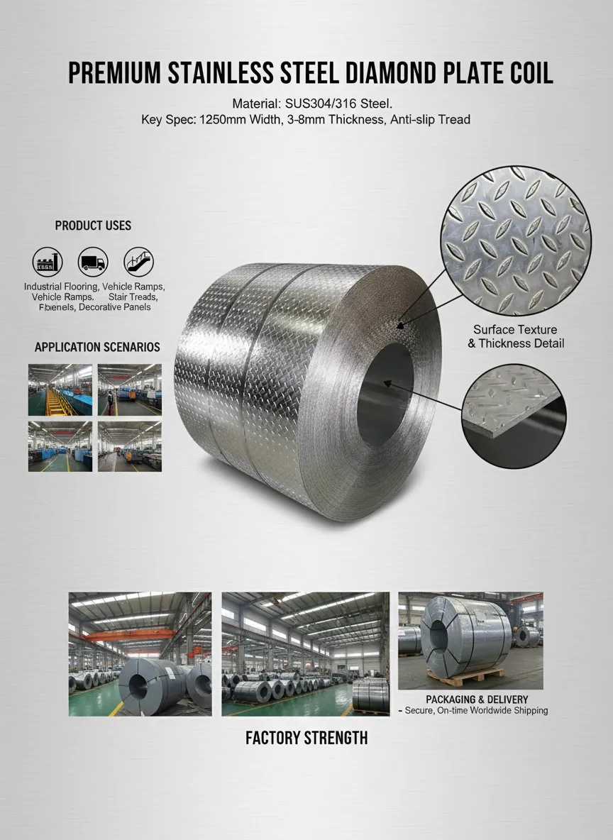 Carbon steel checkered coil supplier
