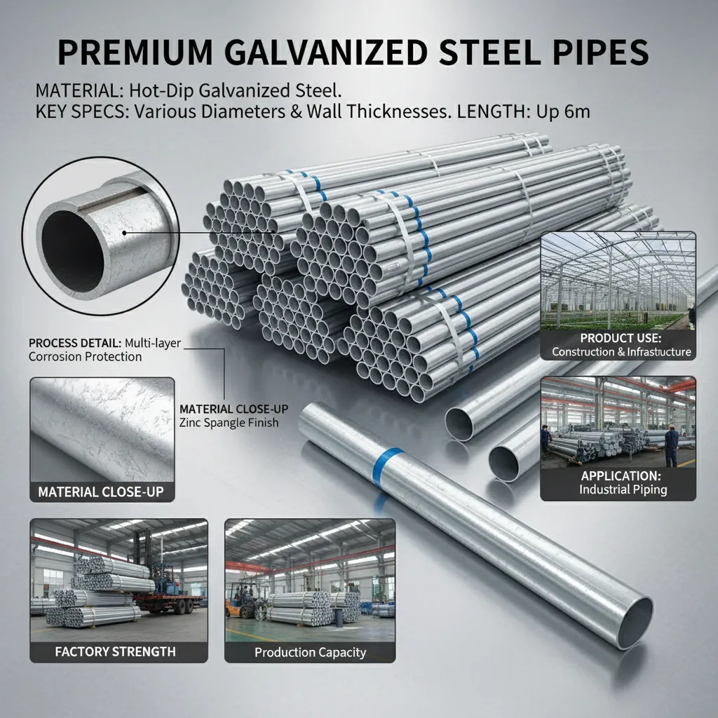 Zinc coated steel pipe supplier