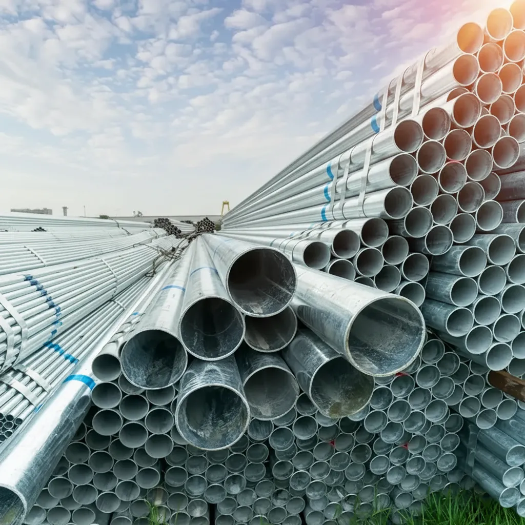 Zinc coated steel pipe