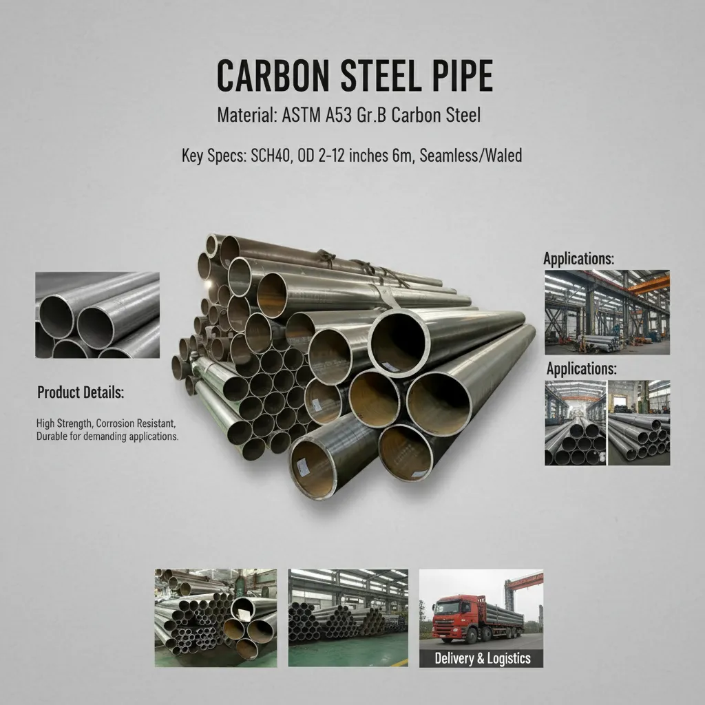 Round carbon steel pipe supplier