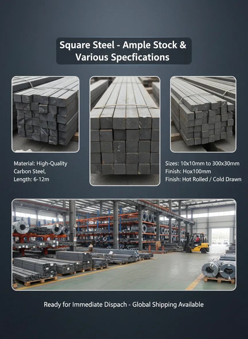 Carbon square steel bar factory