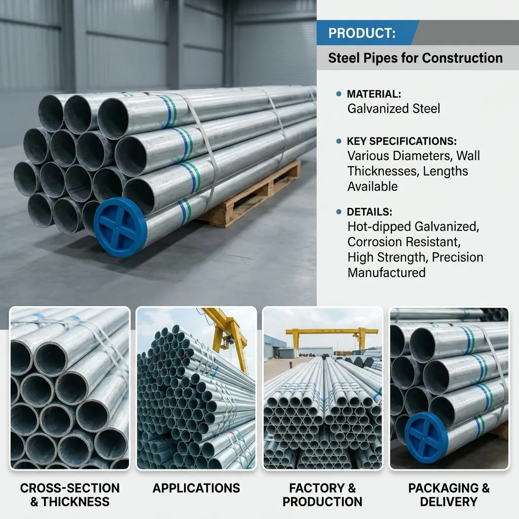 galvanized steel pipe for construction use supplier