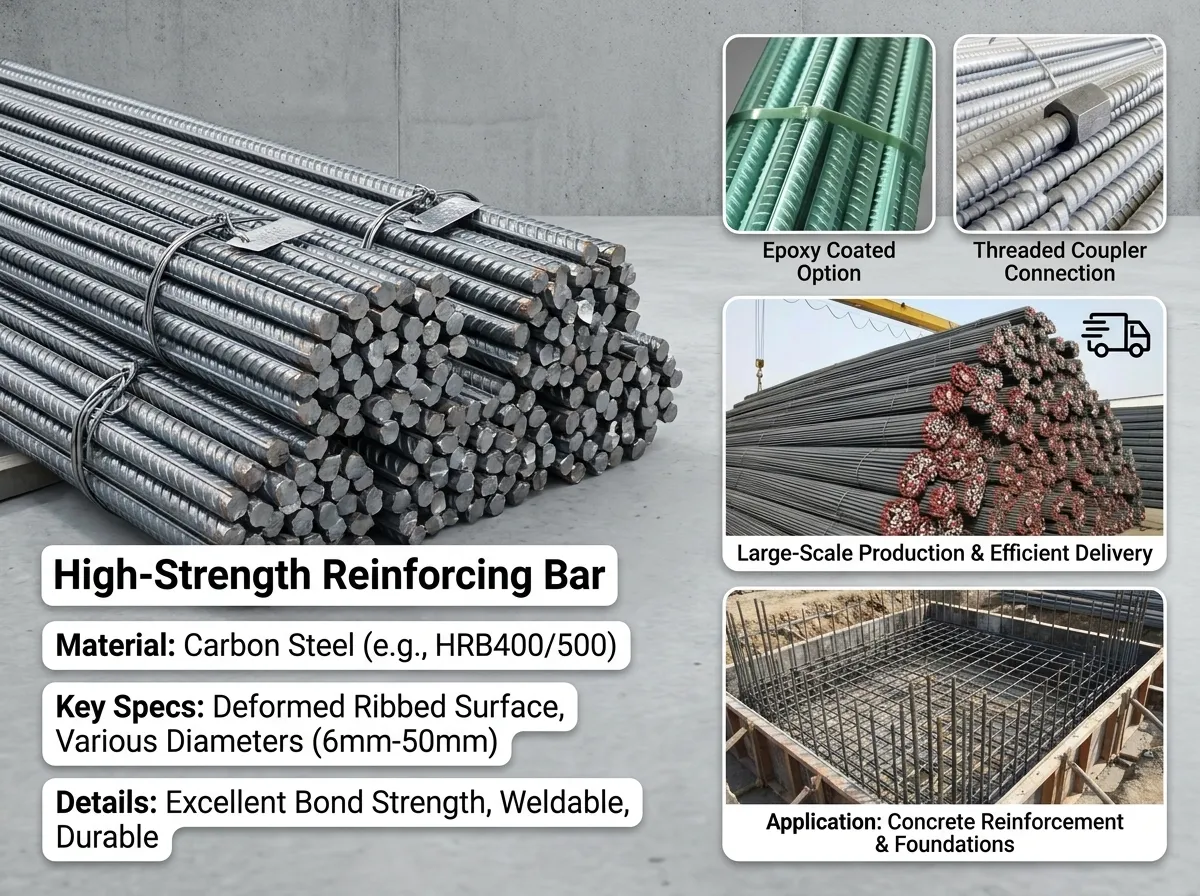 high strength reinforcing steel bars supplier