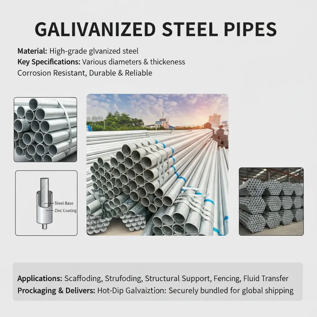 Galvanized Steel Pipes for Structural Construction supplier