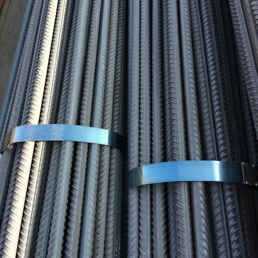 Construction steel rebar bars