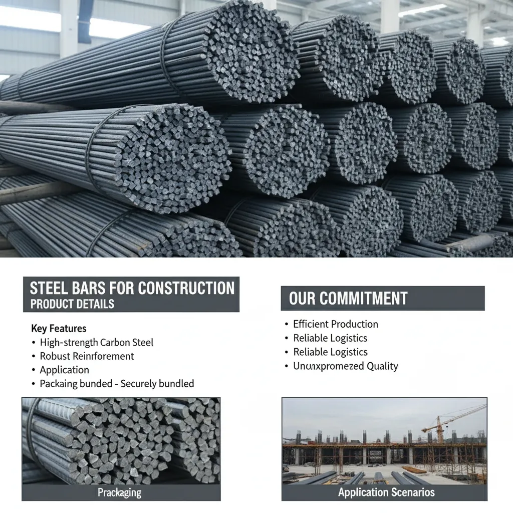 Steel round bars for construction supplier