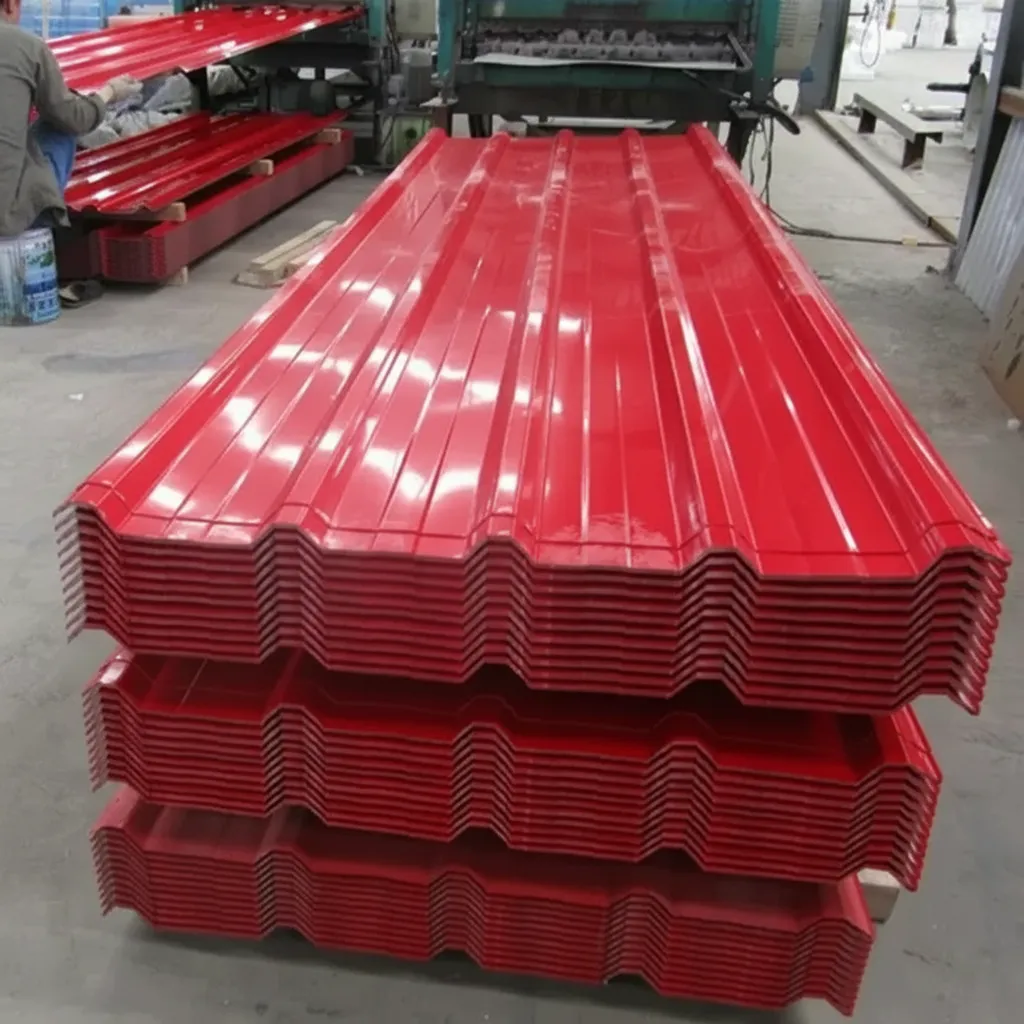 Corrugated steel roofing sheets for construction image thumbnail