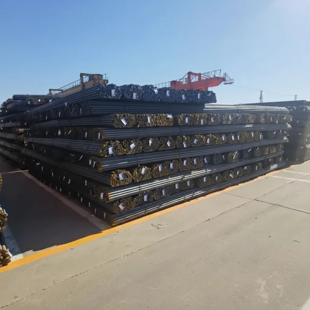 Deformed steel bars for construction image thumbnail