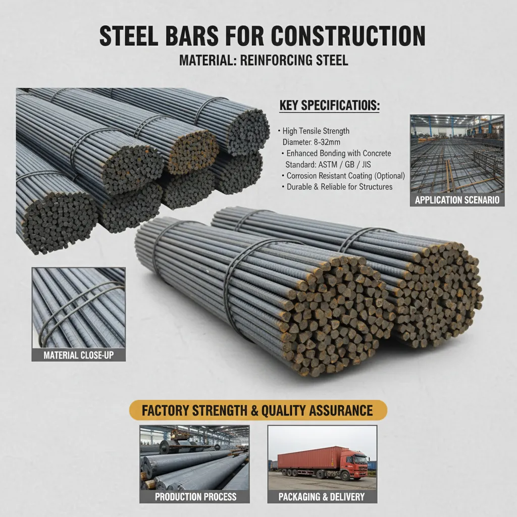ASTM standard steel bars for construction supplier