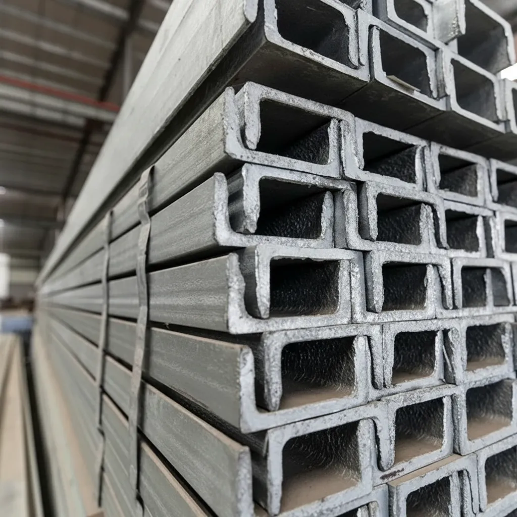 Structural steel channels for building image thumbnail