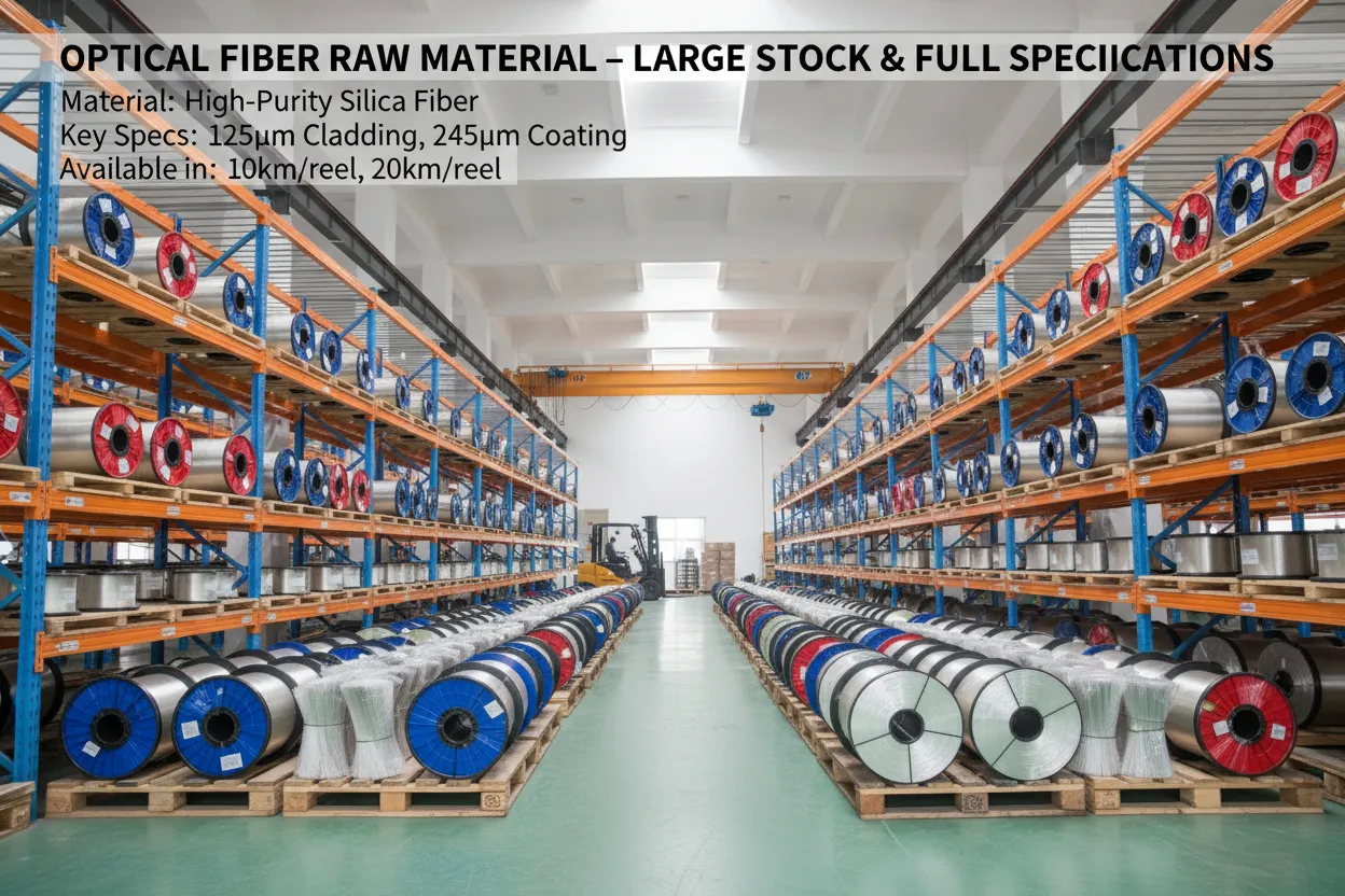 G.652.D Small-Diameter Single-Mode Optical Fiber 200 μm Outer Coating Diameter China factory