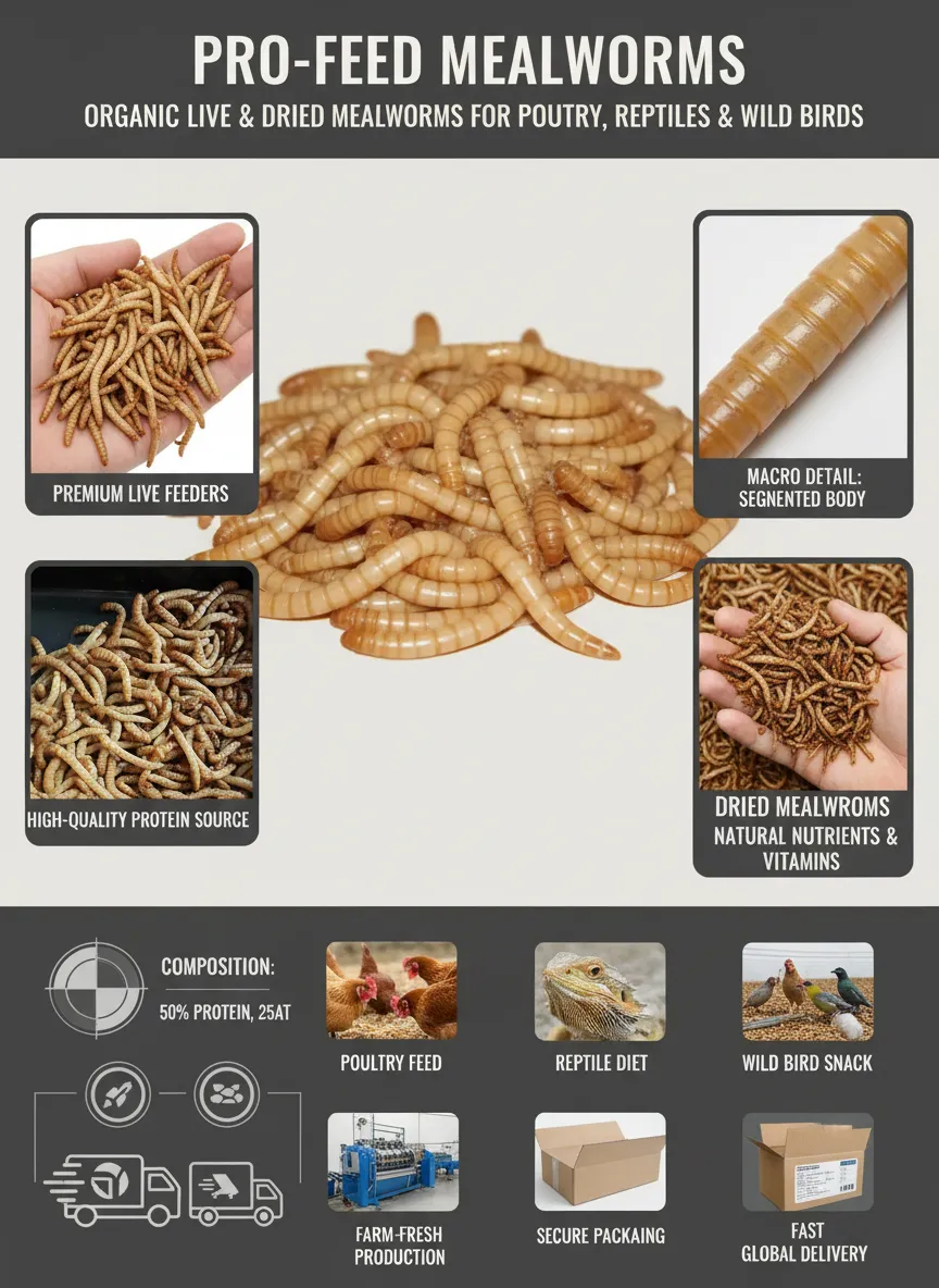 protein worms for pet food supplier