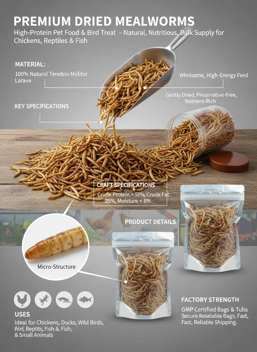 dried mealworms bulk manufacturer