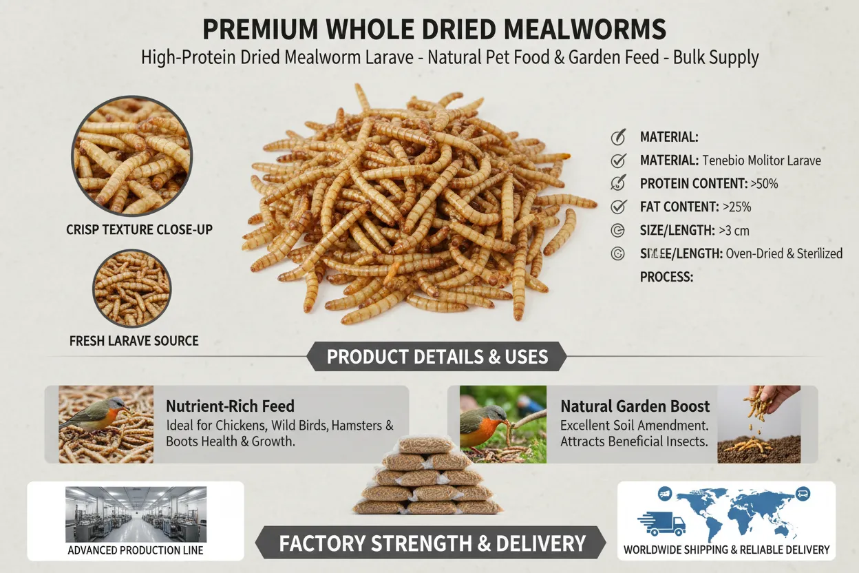Freeze-Dried Mealworms 55% High Protein manufacturer