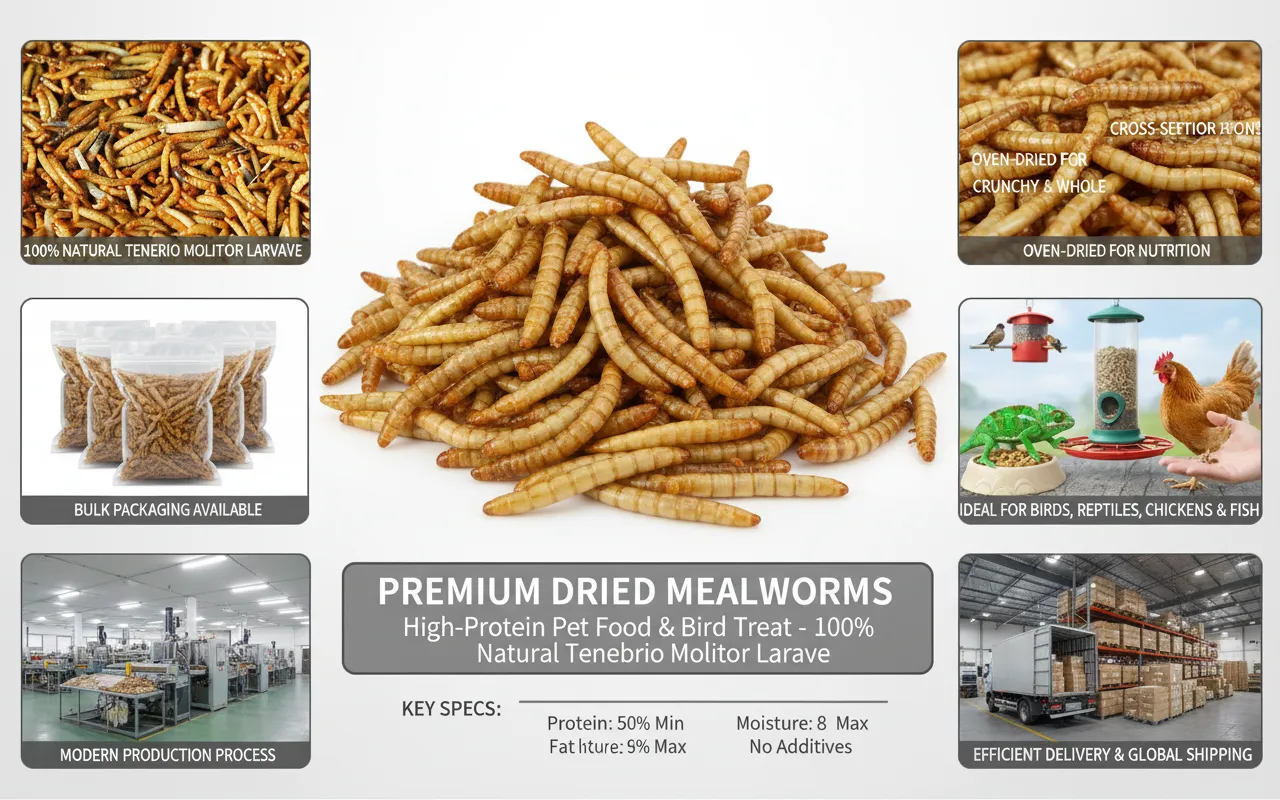 2-3cm dried mealworms manufacturer