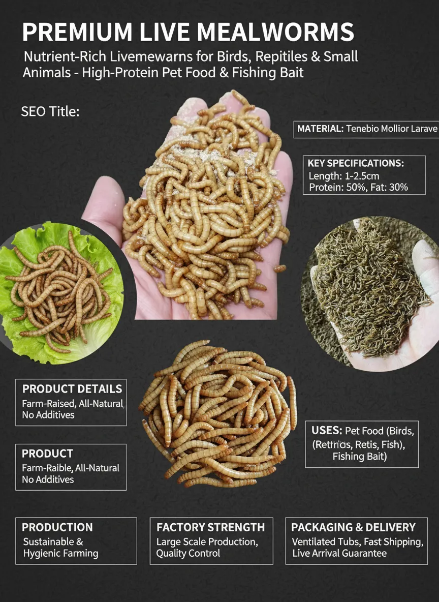 organic mealworms for organic animal feed supplier