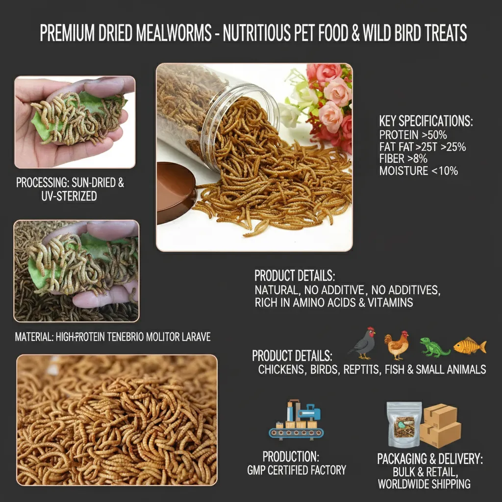 mealworms without additives for animal feed exporter