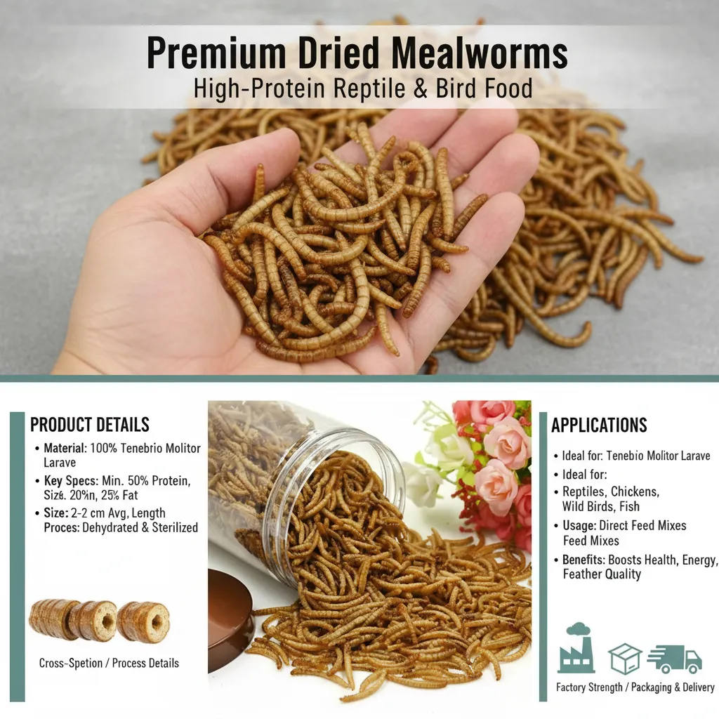 mealworms without additives for animal feed supplier