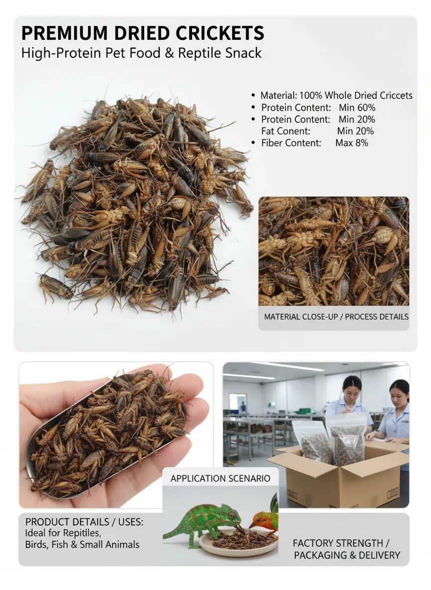 Chinese Wholesale Manufacturer of Bulk Dried Crickets exporter