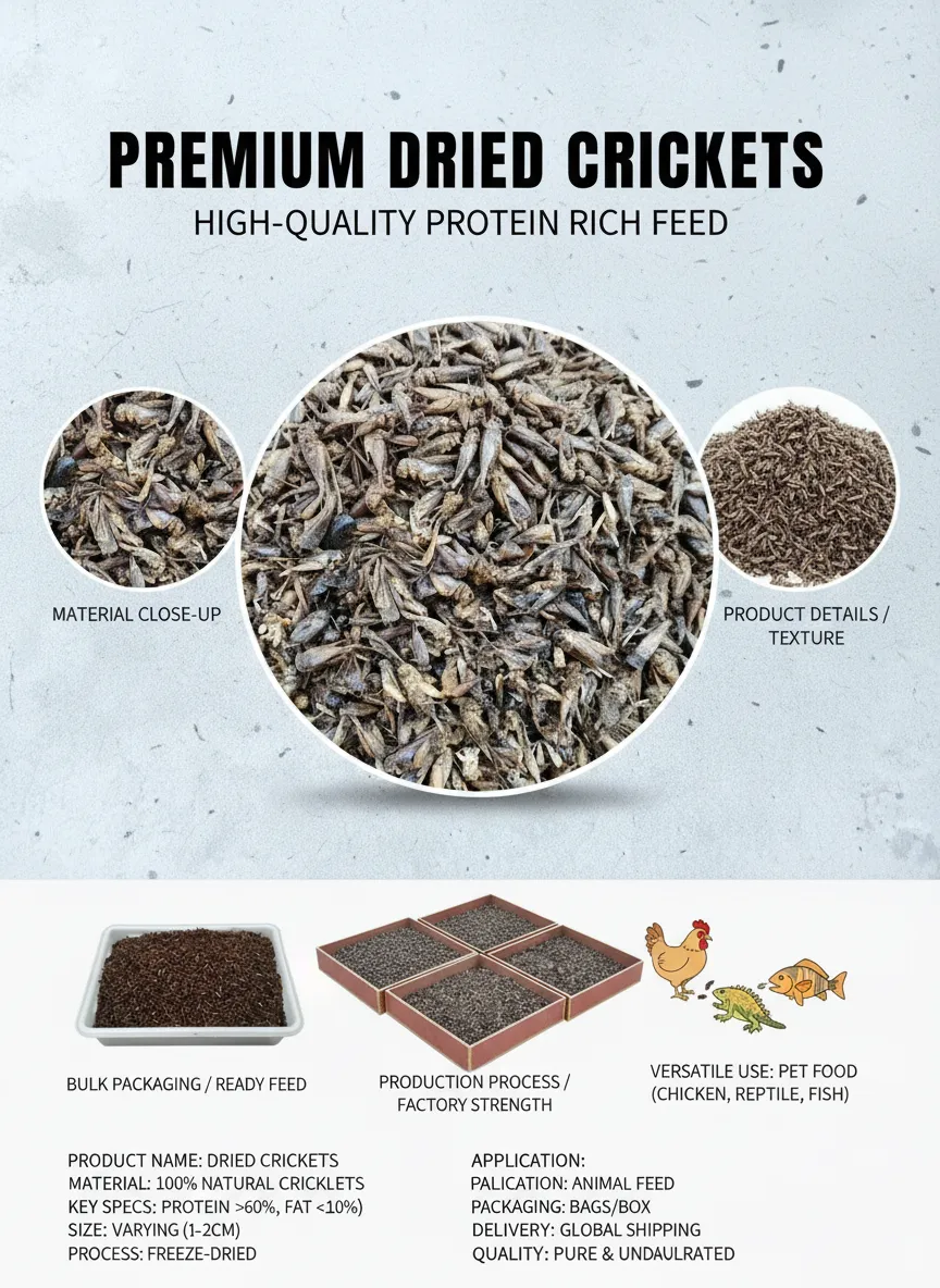 Bulk Supplier of Whole Dried Crickets exporter