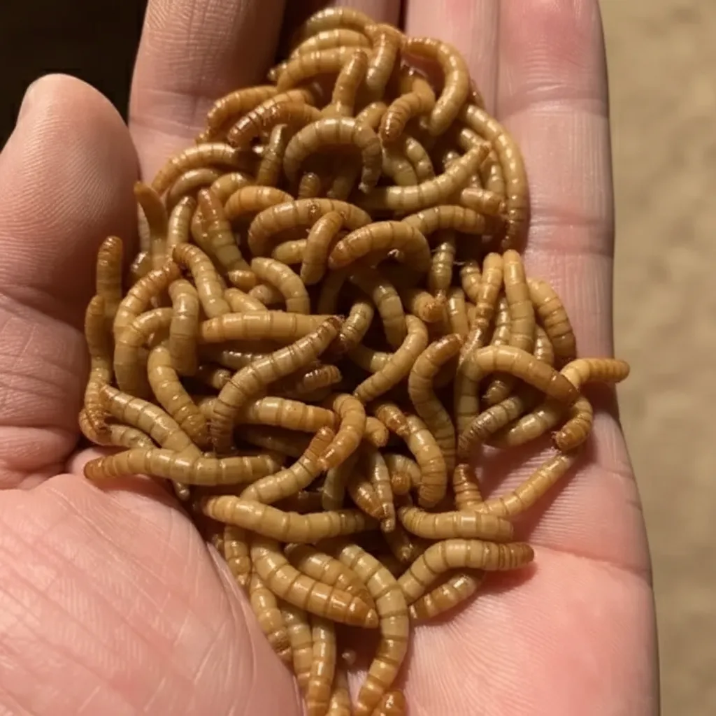 low temperature dried bulk mealworms for feed industry