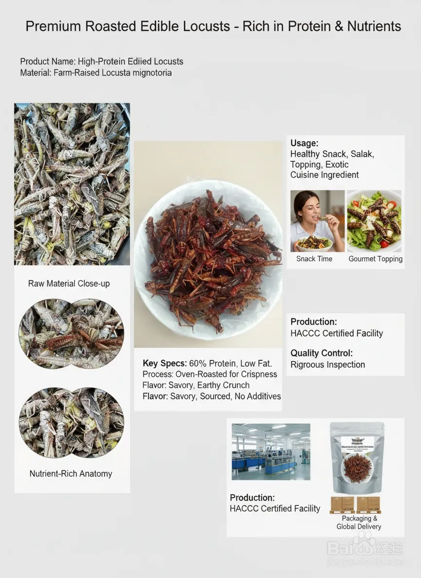 Bulk Supply of Dried Grasshoppers for Insect Protein Premixes supplier