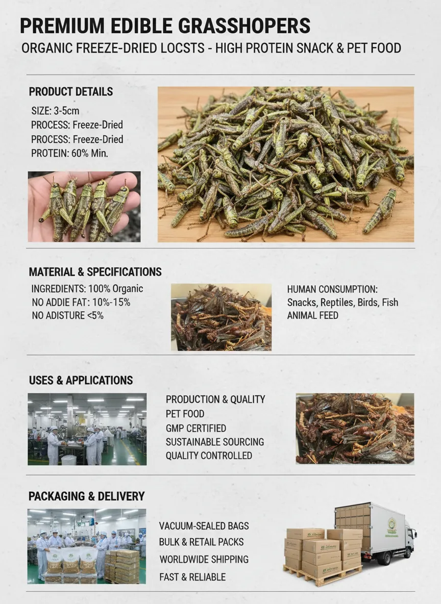Dried Locusts with Over 60% Crude Protein supplier