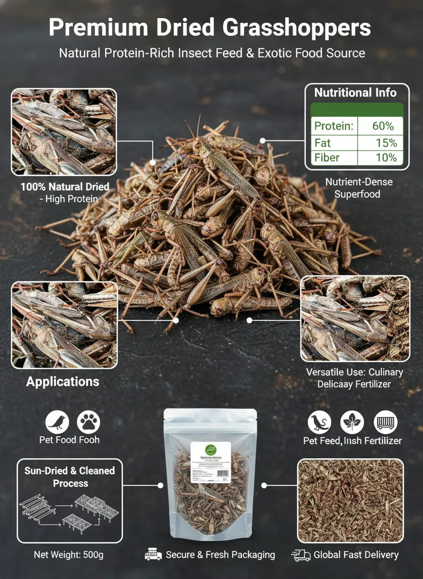 Dried Locust for Pet Food Manufacturer