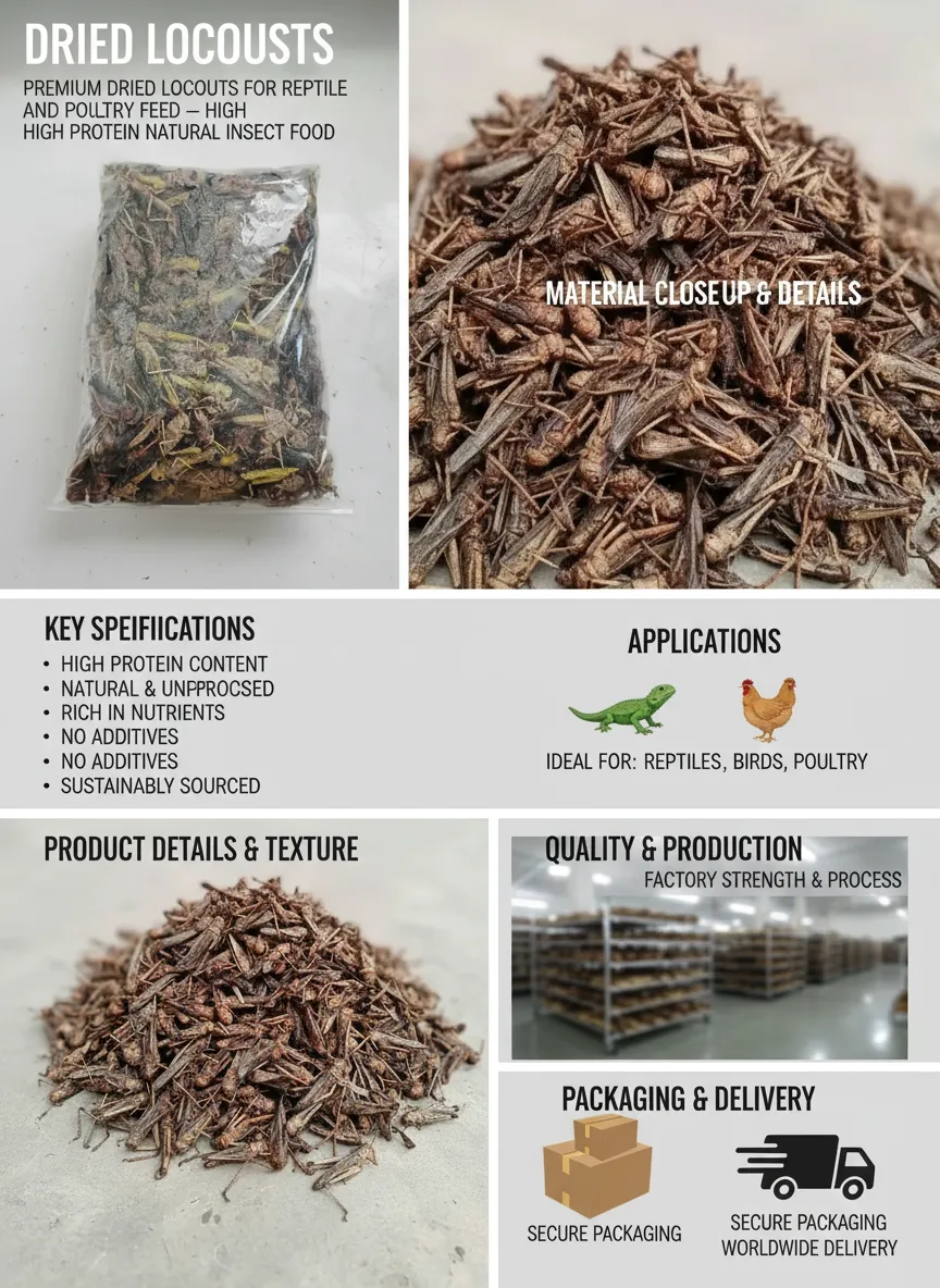 Bulk Wholesale Supplier of Defatted Dried Grasshopper Powder manufacturer
