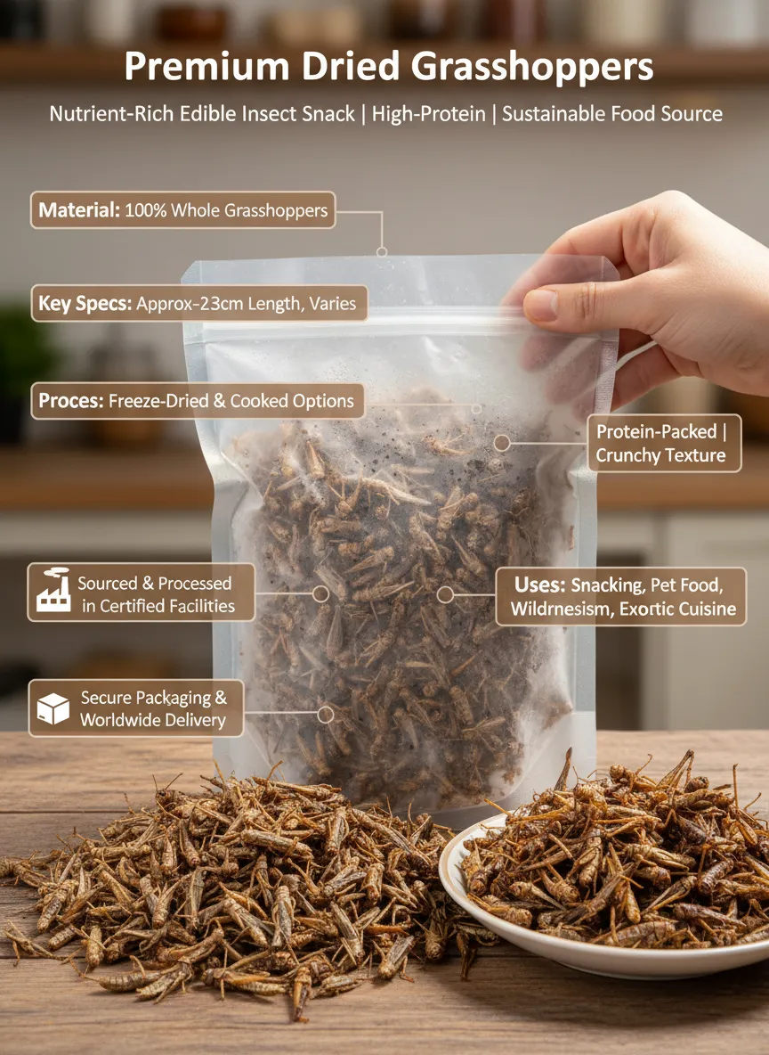 Bulk Dried Grasshoppers for Commercial Laying Hen Farming wholesale
