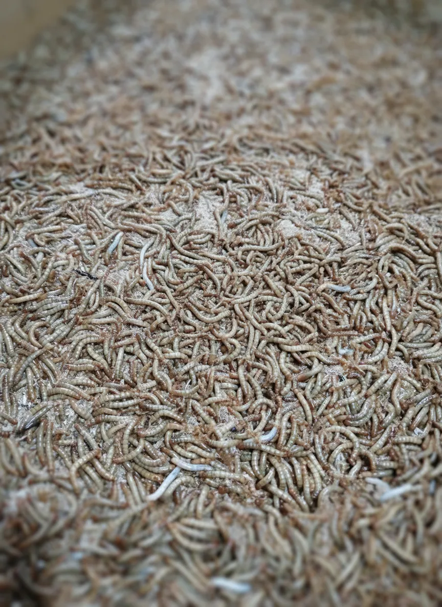 low temperature dried bulk mealworms for feed industry image thumbnail