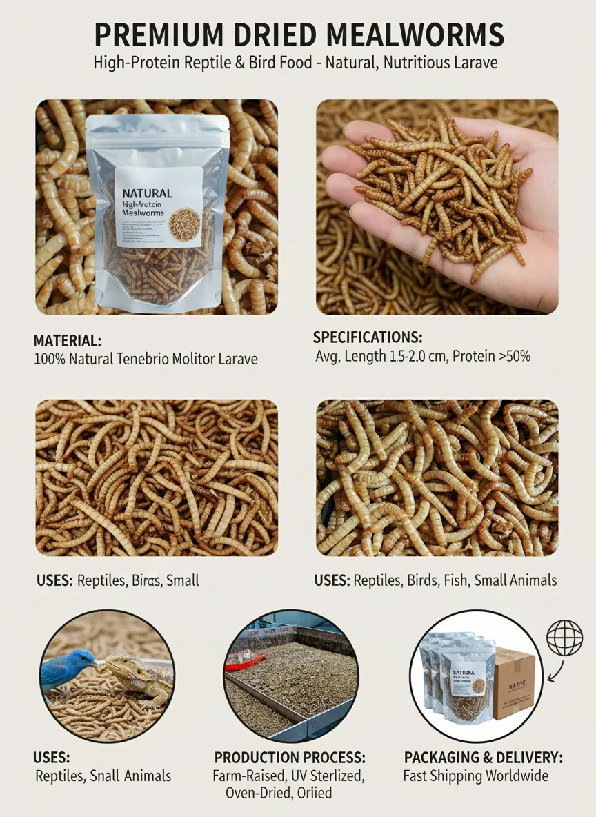 custom packaging bulk dried mealworms wholesale
