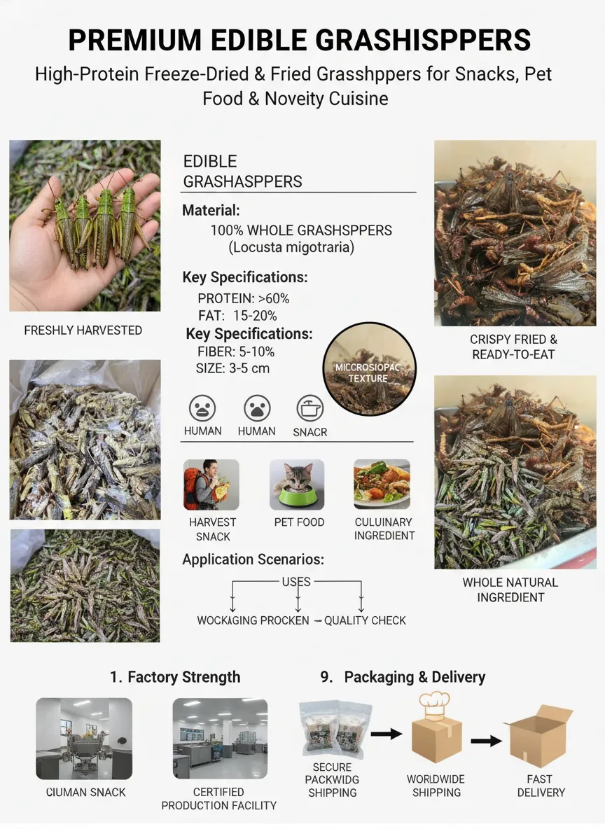 Food-Grade Grasshopper Protein Concentrate Wholesale Manufacturer