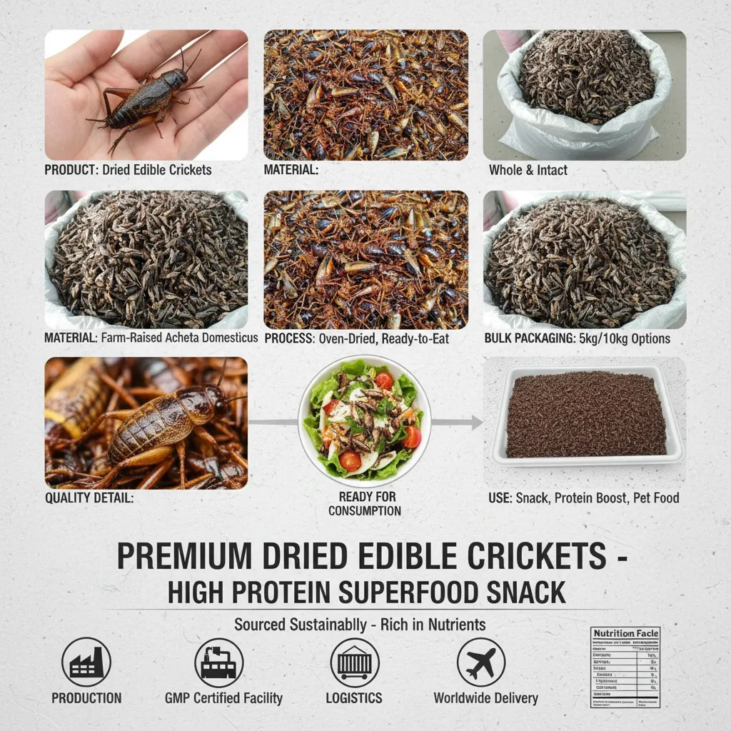 Bulk Wholesale Supplier of Organic Dried Crickets exporter