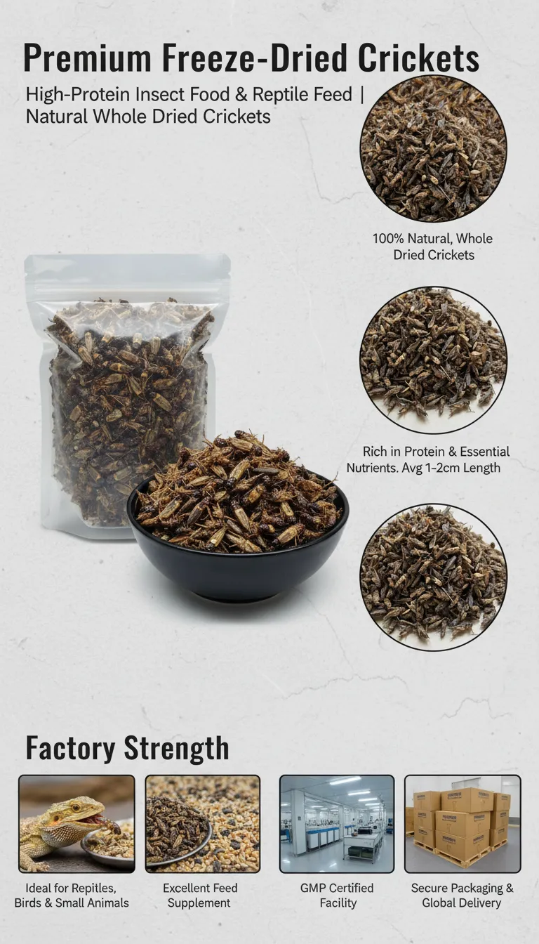 Bulk Wholesale High-Protein Dried Crickets exporter