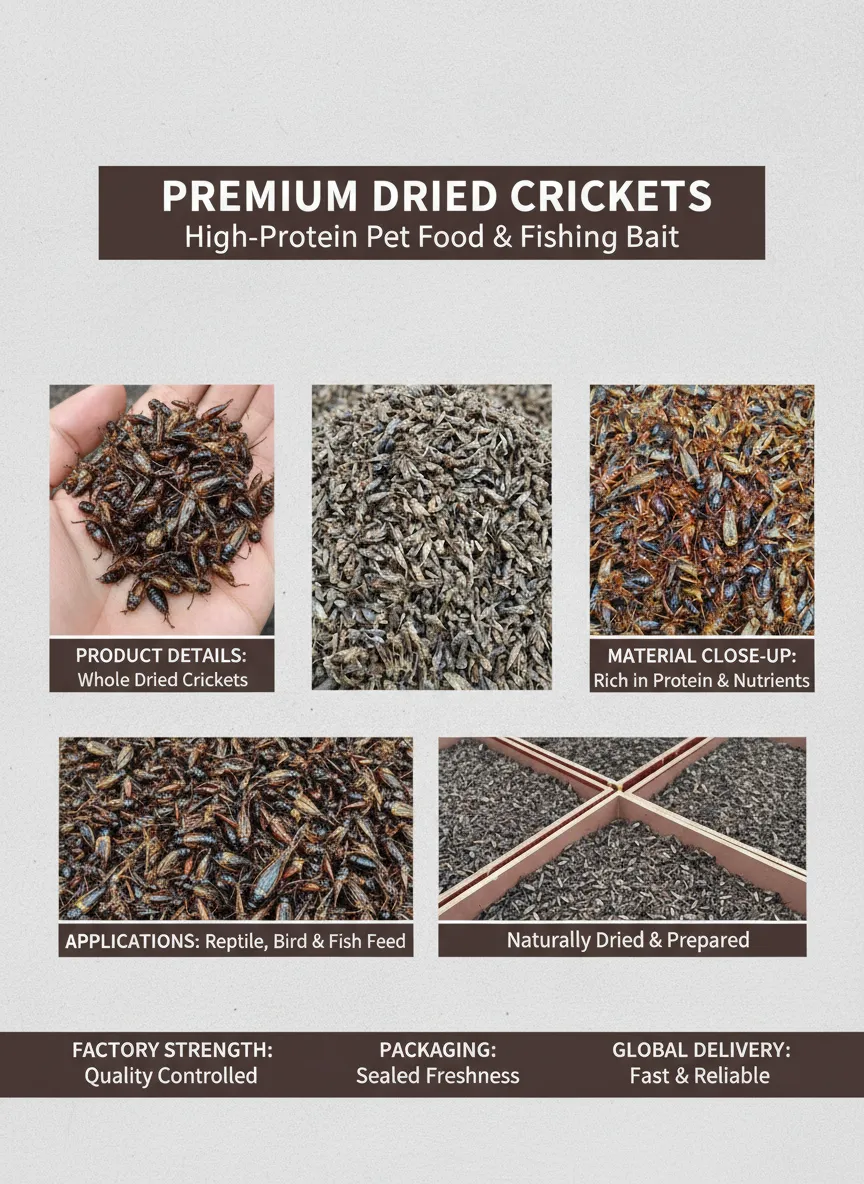 Industrial Bulk Dried Crickets for Feed Mills manufacturer