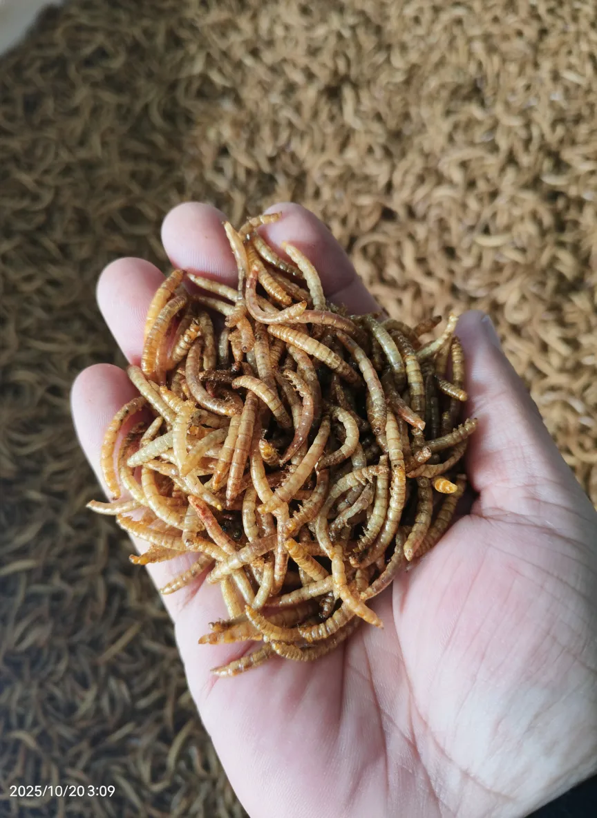 low temperature dried bulk mealworms for feed industry image thumbnail