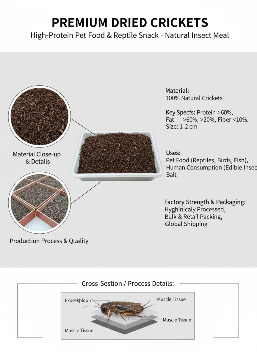 Bulk Supplier of Whole Dried Crickets wholesale